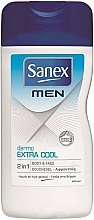 Düfte, Parfümerie und Kosmetik 2in1 Duschgel für Männer mit Kühleffekt - Sanex Men Dermo Extra Cool 2 in 1