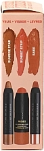 Set - Nudestix Mini Sunset Nudes Kit (blush/1.8g + l/balm/2.5g + e/pen/2.5g) — Bild N2