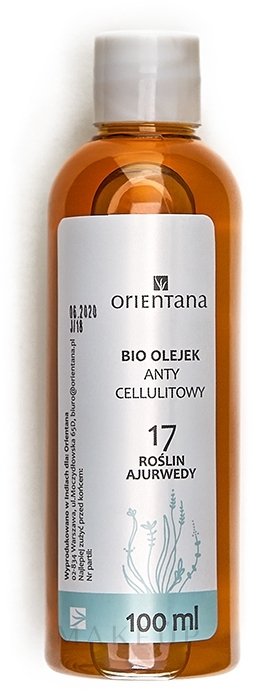 Ayurvedisches Anti-Cellulite-Öl mit 17 Kräutern - Orientana Bio Oil — Foto 100 ml
