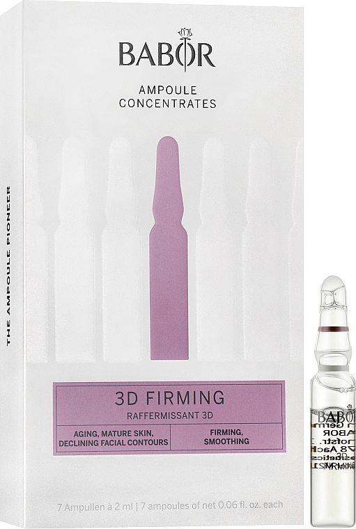 Straffende 3D-Gesichtsampullen - Babor Ampoule Concentrates Lift & Firm 3D Firming — Bild N1