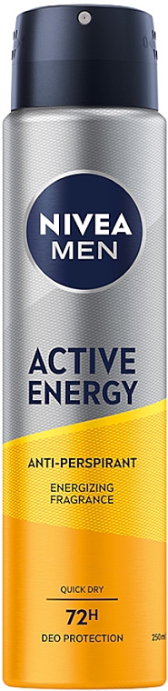 Deospray Antitranspirant - Nivea Men Active Energy Antiperspirant — Bild N1