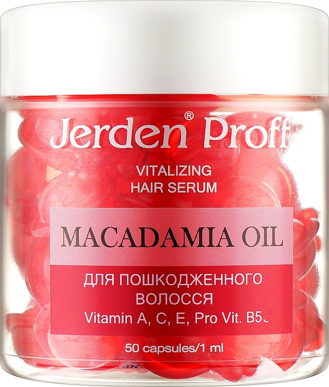 Regenerierendes Serum in Kapseln für strapaziertes Haar - Jerden Proff Vitalizing Hair Serum Macadamia Oil — Bild N1