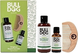 Düfte, Parfümerie und Kosmetik Set - Bulldog Skincare Original Beard Care Kit (bearg/shmp/200ml + bearg/oil/30ml + comb)