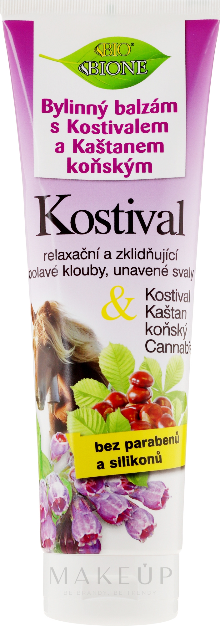 Fußbalsam mit Kastanien-, Beinwell- und Hanföl - Bione Cosmetics Cannabis Kostival Herbal Ointment with Horse Chestnut — Bild 300 ml