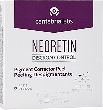 Aufhellendes Gesichtspeeling - Cantabria Labs Neoretin Discrom Control Pigment Peel Pads — Bild N1