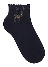 Düfte, Parfümerie und Kosmetik Damensocken 3/4 Reh dunkelblau - Moraj