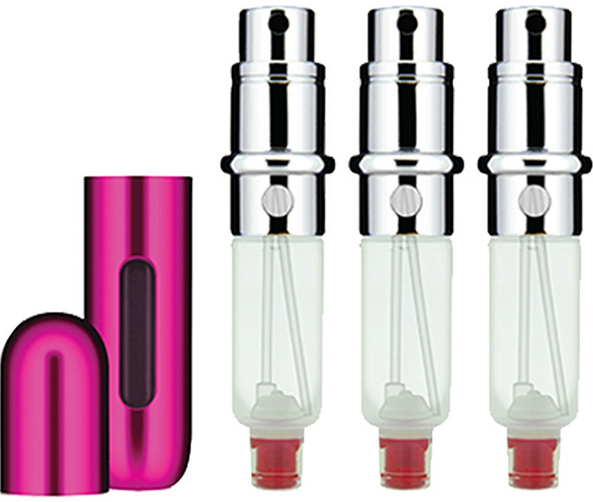 Nachfüllbare Parfümzerstäuber rosa - Travalo Classic HD Pink Set (Zerstäuber 3x 5ml + Etui) — Bild N2