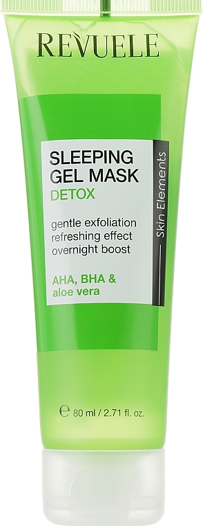 Detox-Gel-Gesichtsmaske für die Nacht - Revuele Sleeping Gel Mask Detox — Bild N1