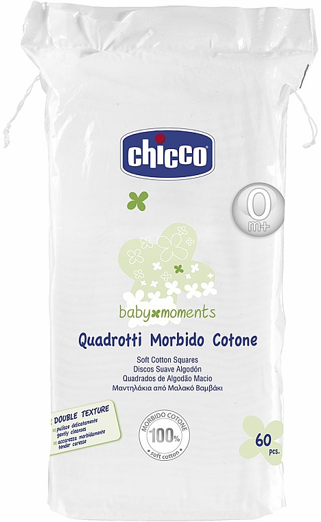 Baumwoll-Kosmetikpads für Säuglinge - Chicco Baby Moments — Bild N1