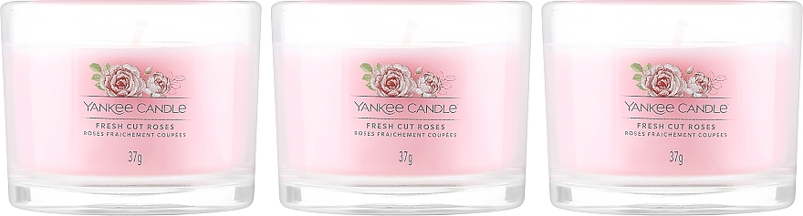 Kerzenset - Yankee Candle Fresh Cut Roses (Duftkerze 3x37g) — Bild N2