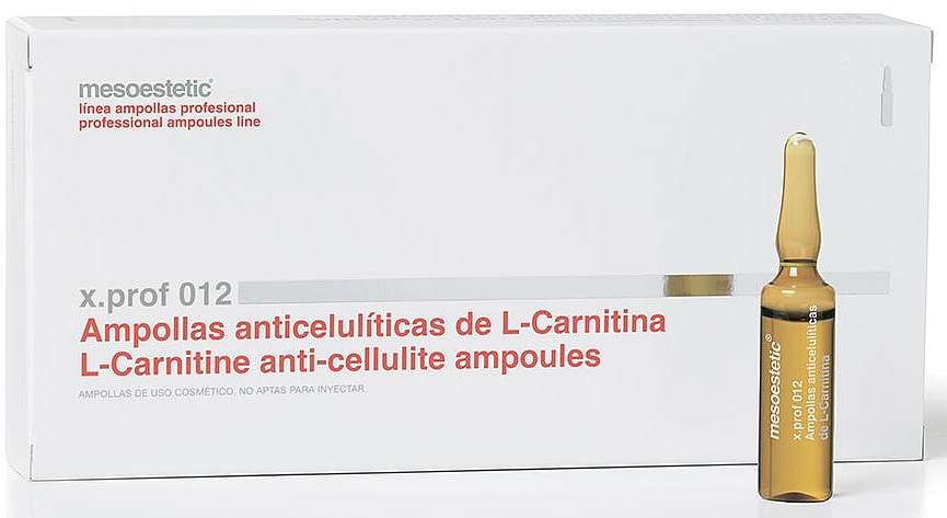 Pflegeprodukt für die Mesotherapie L-Karnitin gegen Cellulite - Mesoestetic X.prof 012 L-Carnitina — Bild N2