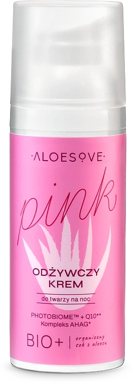 Pflegende Gesichtscreme für die Nacht - Aloesove Pink Nourishing Face Cream  — Bild N1