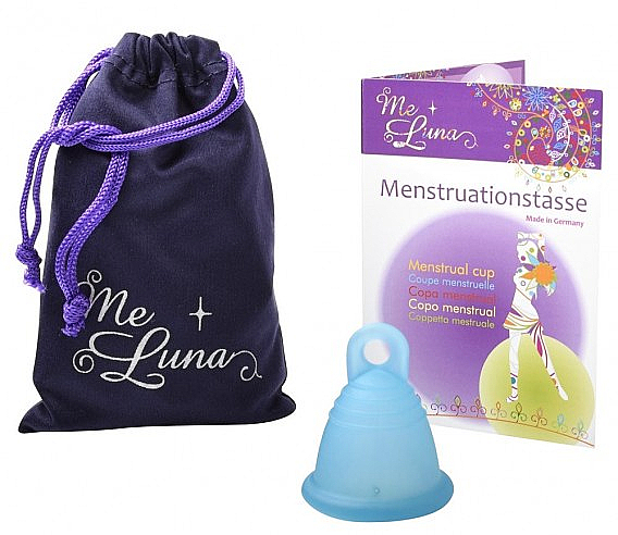 Menstruationstasse Größe L Meereswelle - MeLuna Soft Shorty Menstrual Cup — Bild N1