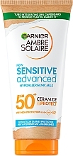 Düfte, Parfümerie und Kosmetik Sonnenschutzlotion für empfindliche Haut SPF 50+ - Garnier Ambre Solaire Sensitive Advanced SPF 50+