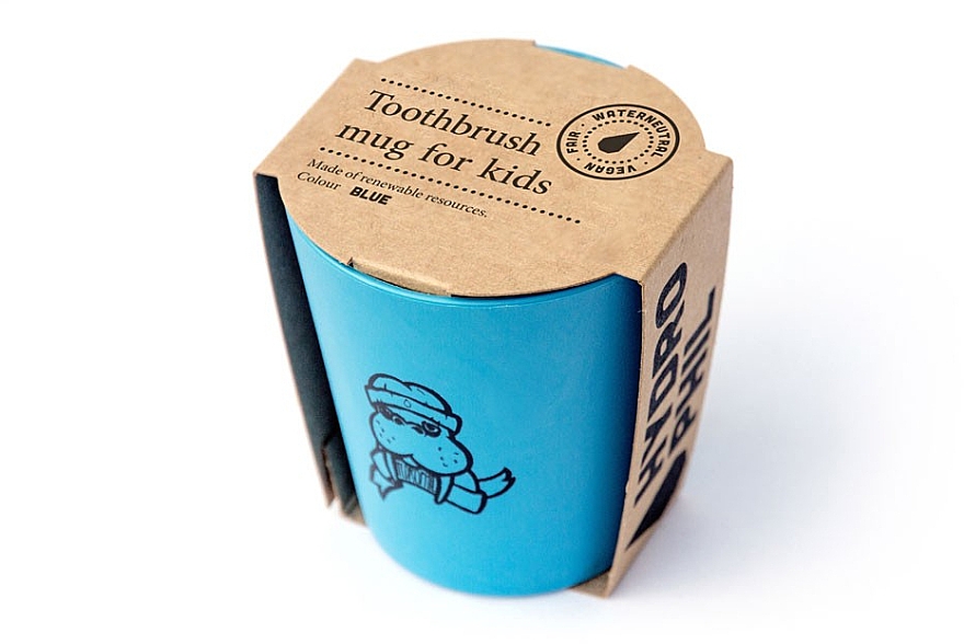 Zahnputzbecher Walross blau - Hydrophil Toothbrush Mug For Kids Plastic Free — Bild N3