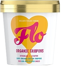 Tampons ohne Applikator 16 St. - Flo Regular + Super Organic Cotton Tampons — Bild N1