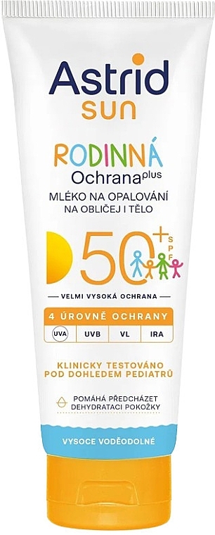 Bräunungslotion für die ganze Familie SPF 50+ - Astrid Family Sunscreen Lotion For Face And Body Spf 50+ — Bild N1