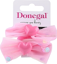 Düfte, Parfümerie und Kosmetik Donegal - Haarspangen-Set FA-5602 rosa Schleifen mit Herzen 2 St. 