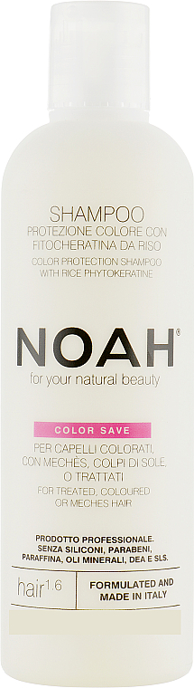Farbschützendes Shampoo mit Phytokeratin aus Reis für coloriertes und strapaziertes Haar - Noah — Bild N1