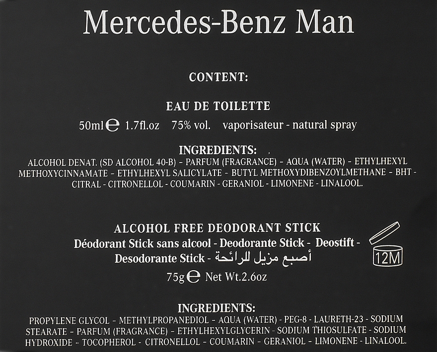 Mercedes-Benz Mercedes-Benz Man - Duftset (Eau de Toilette 50ml + Deostick 75g)  — Bild N3