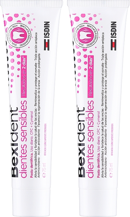 Set - Isdin Bexident Duo Sensitive Toothpaste(toothpaste/2x75ml) — Bild N2