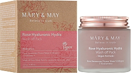 Reinigende Maske mit Rosenextrakt und Hyaluronsäure - Mary & May Rose Hyaluronic Hydra Wash Off Pack — Bild N2