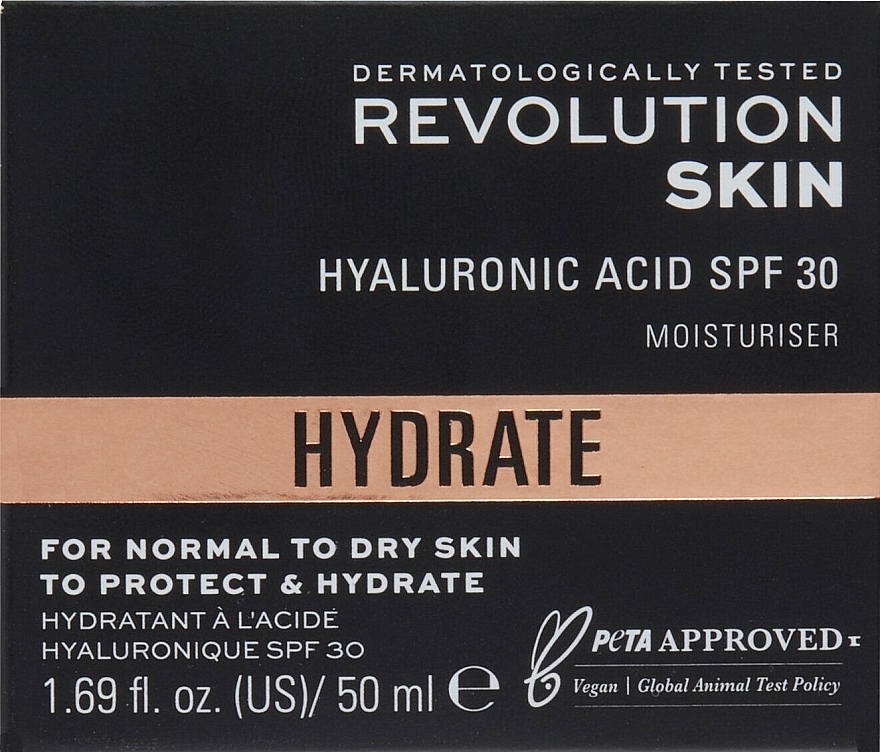 Feuchtigkeitscreme mit Hyaluronsäure - Revolution Skin Hyaluronic Acid SPF 30 Moisturiser — Bild N2