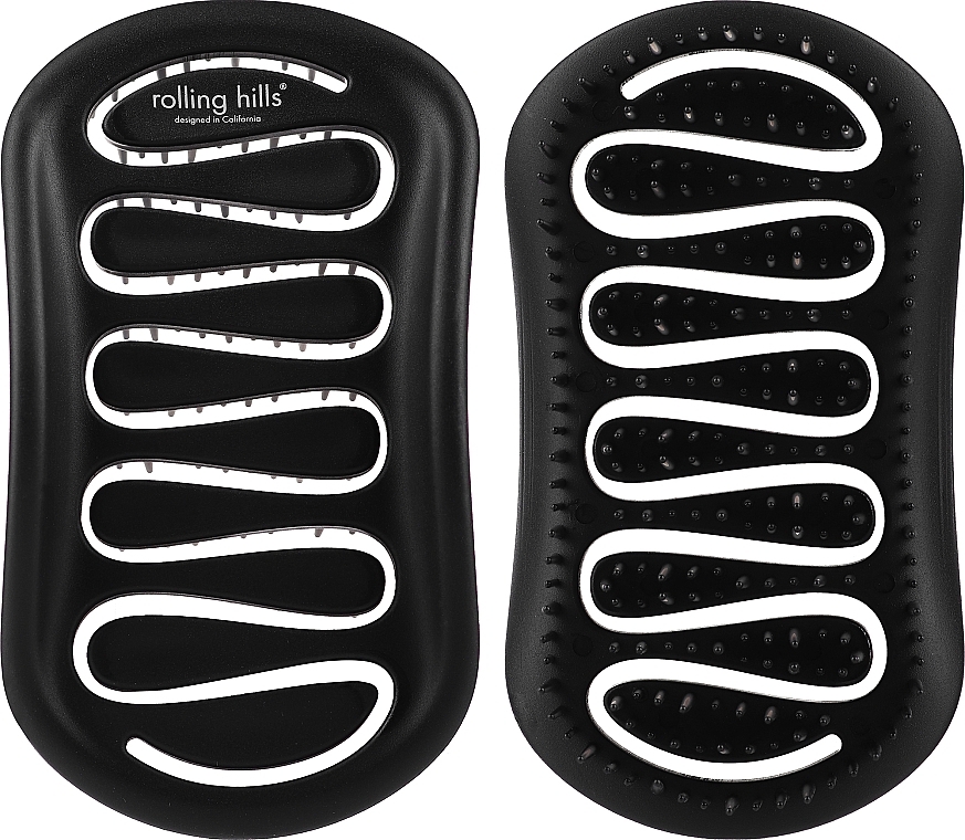 Kompakte Bürste für schnelles Trocknen der Haare schwarz - Rolling Hills Compact Brush Maze — Bild N2