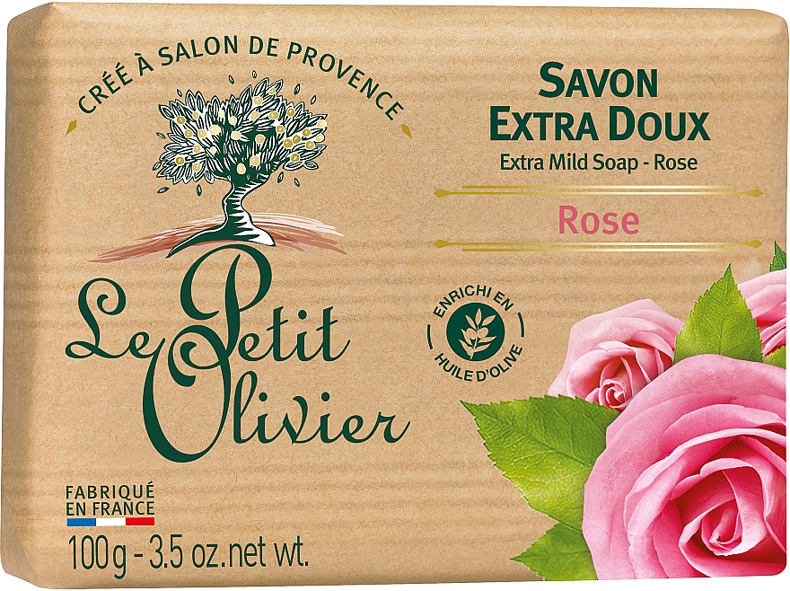 Seife mit Rosenextrakt - Le Petit Olivier Extra Mild Soap Rose — Bild N2