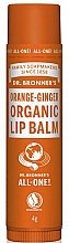 Düfte, Parfümerie und Kosmetik Feuchtigkeitsspender und schützender Lippenbalsam mit Orangenöl und Ingwer - Dr. Bronner’s Orange & Ginger Lip Balm