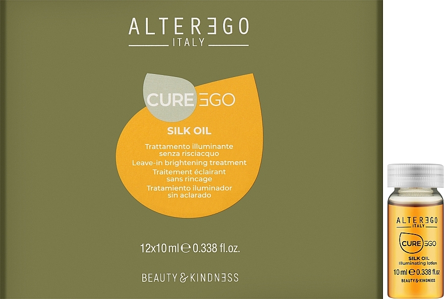 Haarampullen für mehr Glanz - Alter Ego CureEgo Silk Oil Leave-in Illuminating Treatment — Bild N1