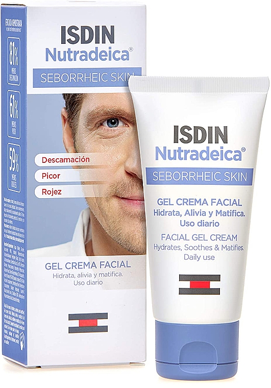 Gel-Gesichtscreme für seborrhoische Haut - Isdin Nutradeica Face Gel Cream For Seborrheic Skin — Bild N1