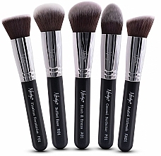 Make-up Pinselset 5-tlg. - Nanshy Face Brush Set Black — Bild N1