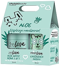 Düfte, Parfümerie und Kosmetik Gesichtspflegeset - FlosLek Aloe (Beruhigender Nebel für Gesicht, Körper und Haar mit Gurke und Aloe 95ml + Feuchtigkeitsspendendes Gel für Gesicht, Hals und Dekolleté mit Aloe Vera-Saft 50ml)