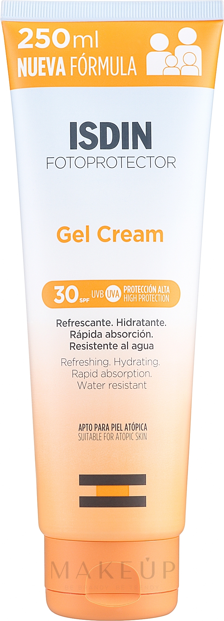 Sonnenschutz-Gel für atopische Haut SPF30+ - Isdin Fotoprotector Gel Cream SPF30+ — Bild 250 ml
