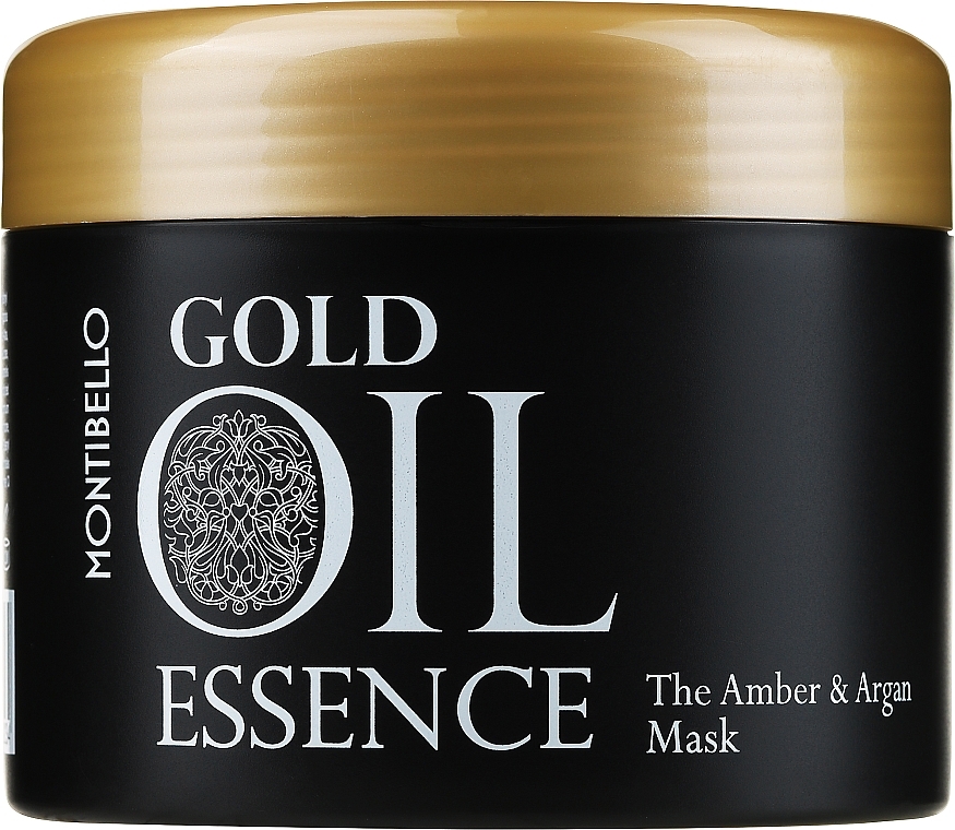 Revitalisierende Haarmaske mit Argan- und Bernsteinöl - Montibello Gold Oil Essence The Amber And Argan Mask — Bild N1