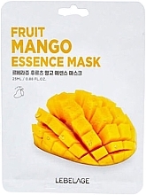 Tuchmaske für das Gesicht mit Mangoextrakt - Lebelage Fruit Mango Essence Mask  — Bild N1