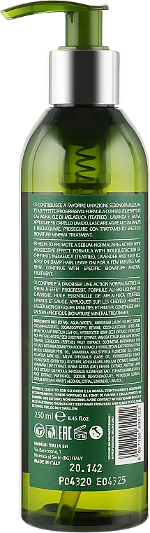 Normalisierendes Shampoo mit Teebaumöl - Emmebi Italia BioNatural Mineral Treatment Sebum-Normalizing Shampoo — Bild N4