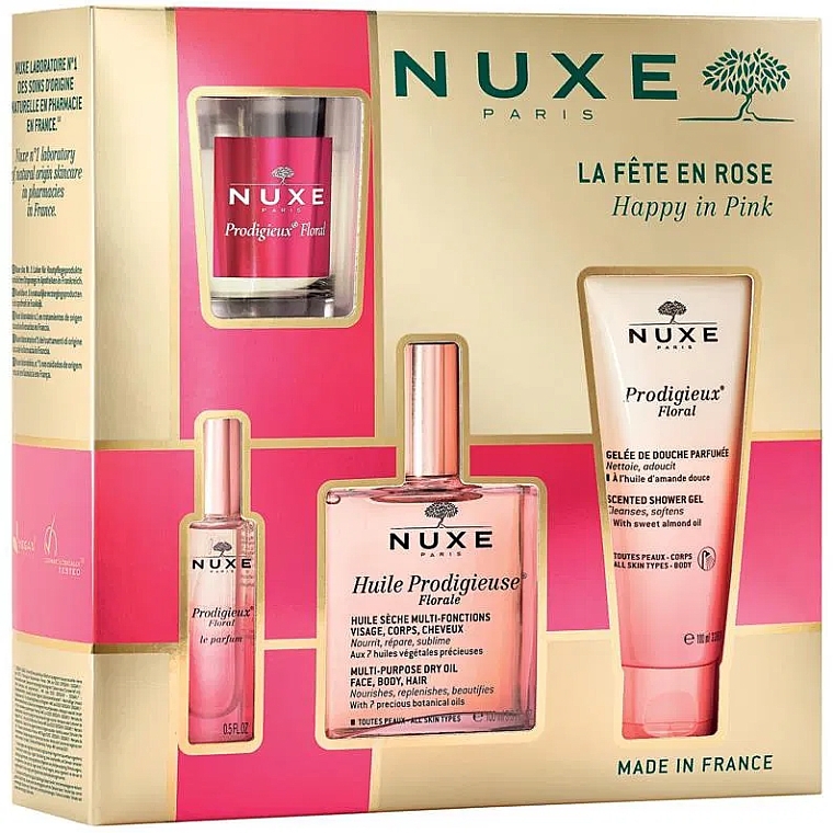 Nuxe Prodigieux Floral - Set (Parfum/15 ml +  Körperbutter/100 ml + Duschgel/100 ml + Duftkerze/70 g)   — Bild N1