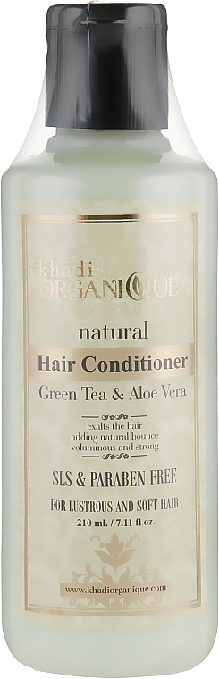 Natürlicher Balsam Grüner Tee und Aloe Vera - Khadi Organique Greentea Aloevera Hair Conditioner — Bild N1