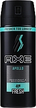 Düfte, Parfümerie und Kosmetik Deospray Apollo für Männer - Axe Apollo Deodorant Body Spray 48H Fresh