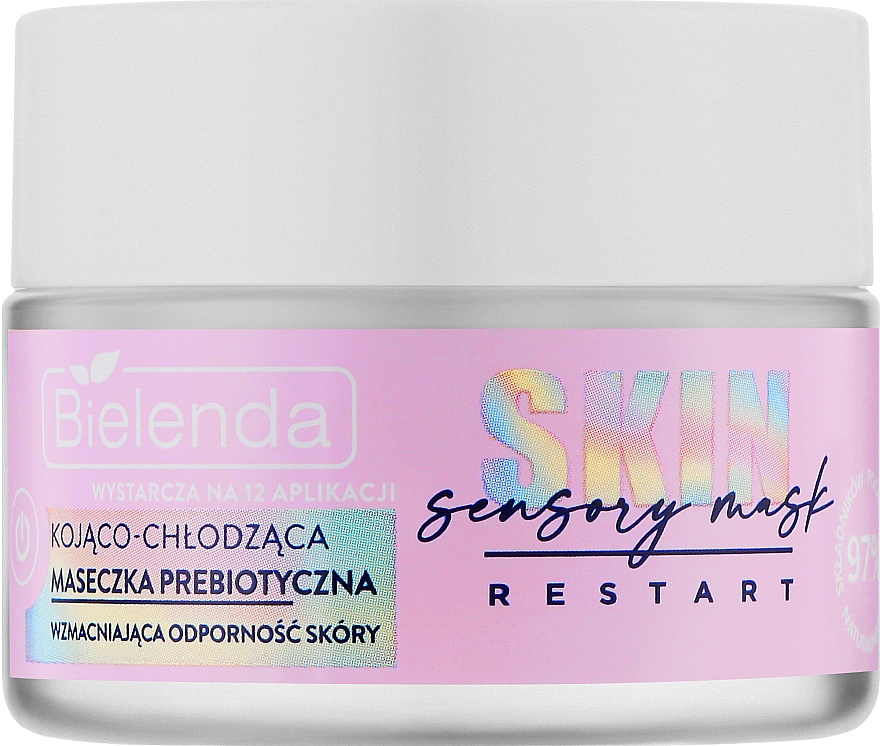 Beruhigende und kühlende präbiotische Gesichtsmaske - Bielenda Skin Restart Sensory Soothing & Cooling Prebiotic Mask — Bild N1