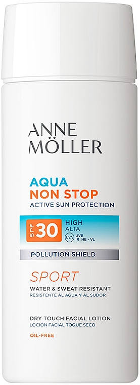 Sonnenschutz-Gesichtslotion - Anne Moller Aqua Non Stop Dry Touch Facial Lotion SPF30 — Bild N1