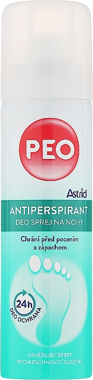 Deospray Antitranspirant für Füße - Astrid Antiperspirant Deo Foot Spray Peo