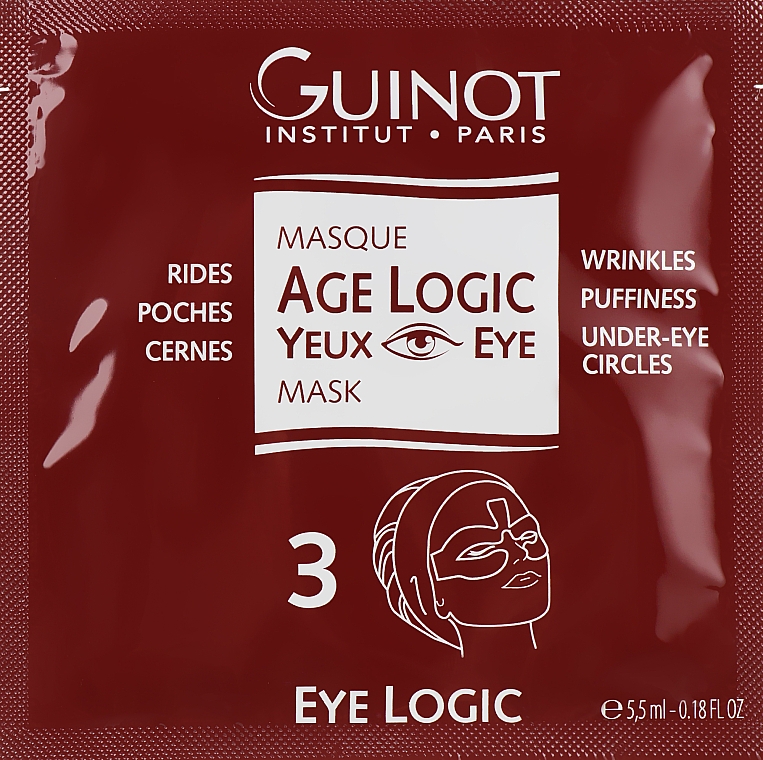 Feuchtigkeitsspendende Augenmaske gegen Falten, Tränensäcke und dunkle Ringe - Guinot Age Logic Eye Mask — Bild N2