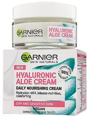 Feuchtigkeitsspendende Gesichtscreme mit Hyaluronsäure und Aloe Vera - Garnier Skin Naturals — Bild N2