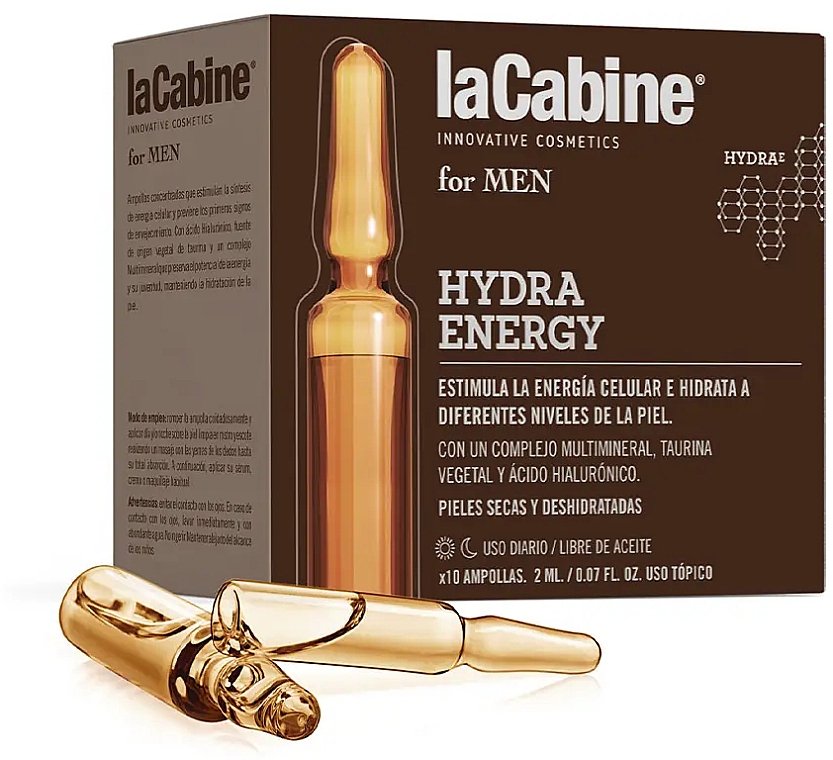 Tonisierende Gesichtsampullen - La Cabine For Men Hydra Energy Ampoules — Bild N1