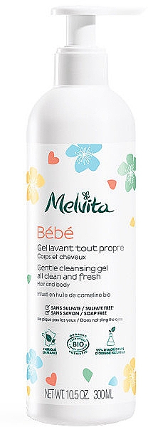 Reinigendes Baby-Haargel für den Körper - Melvita Gentle Cleansing Gel — Bild N1