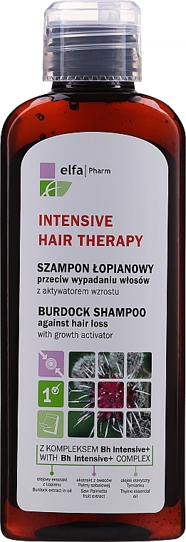 Shampoo mit Klette gegen Haarausfall und zum Wachstum - Elfa Pharm — Foto N2