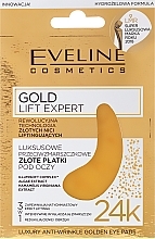 Düfte, Parfümerie und Kosmetik 3in1 Anti-Falten Augenpads mit Algen- und Hamamelisextrakt - Eveline Cosmetics Gold Lift Expert Luxury Antiwrinkle Golden Eye Pads